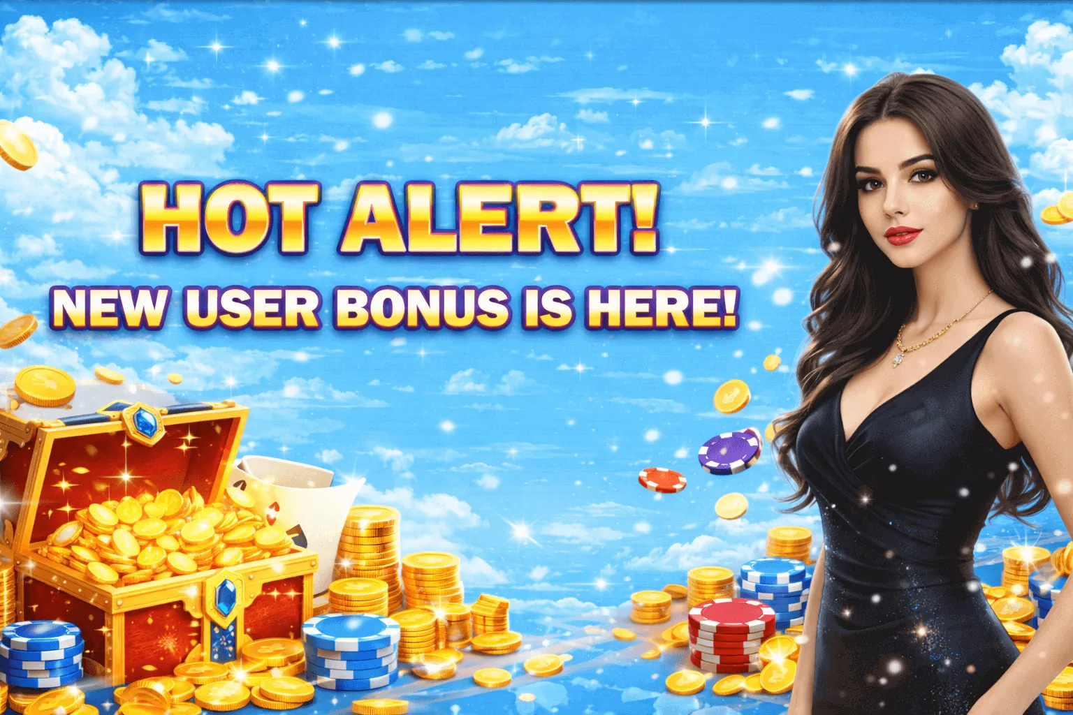 Golden coins and casino bonus text, representing promotions